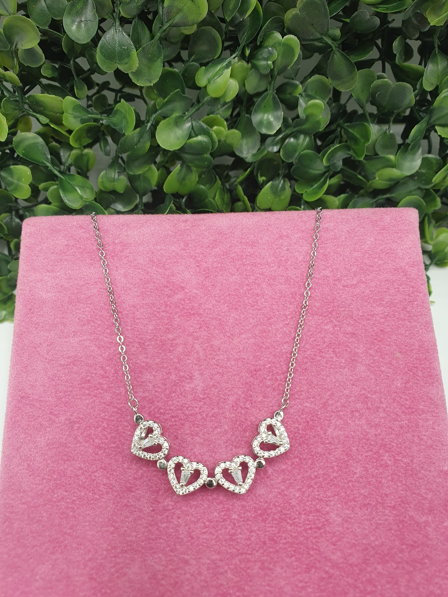Collana Quadrifoglio Cuori