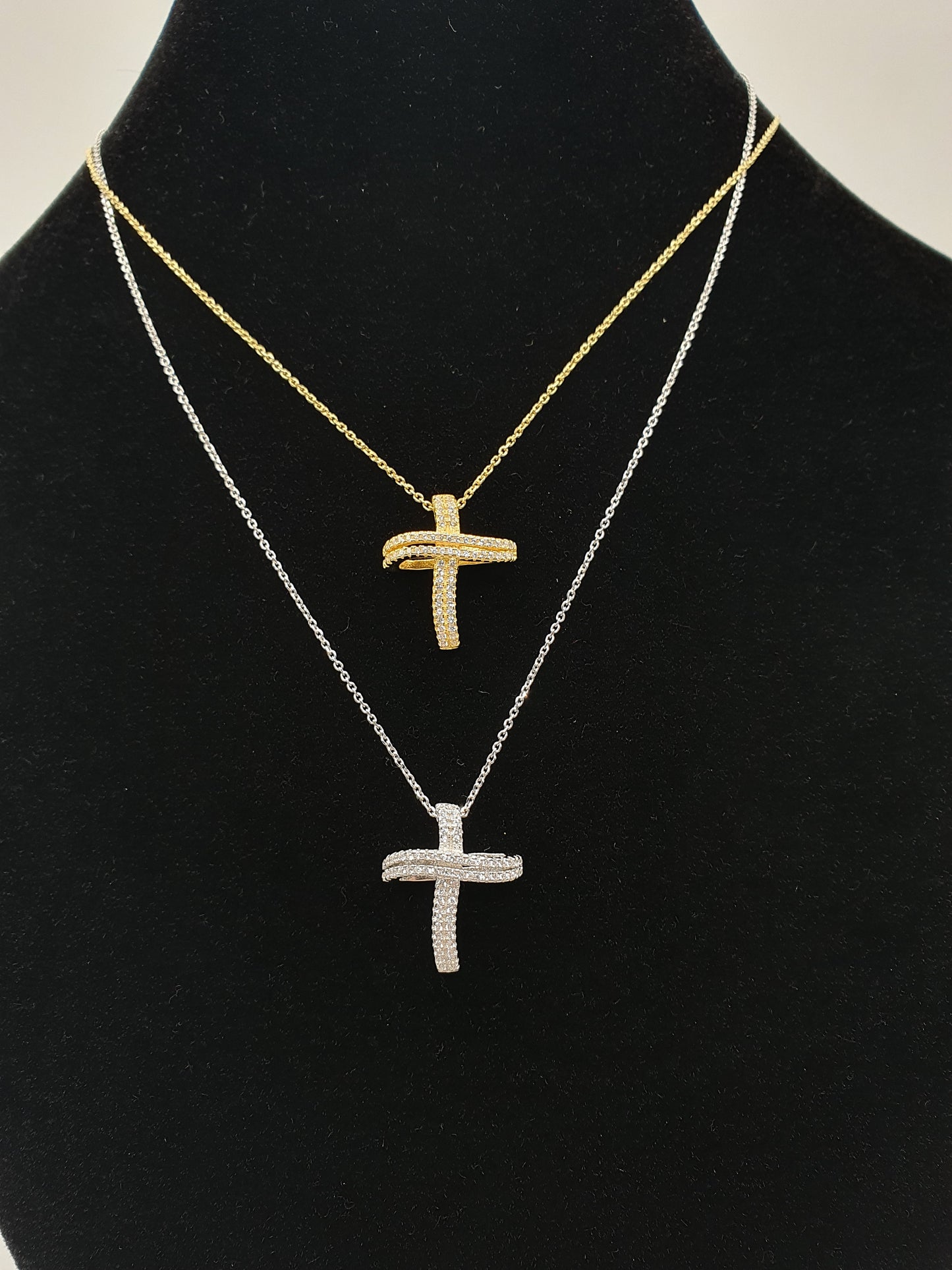 Collana Croce Zirconata