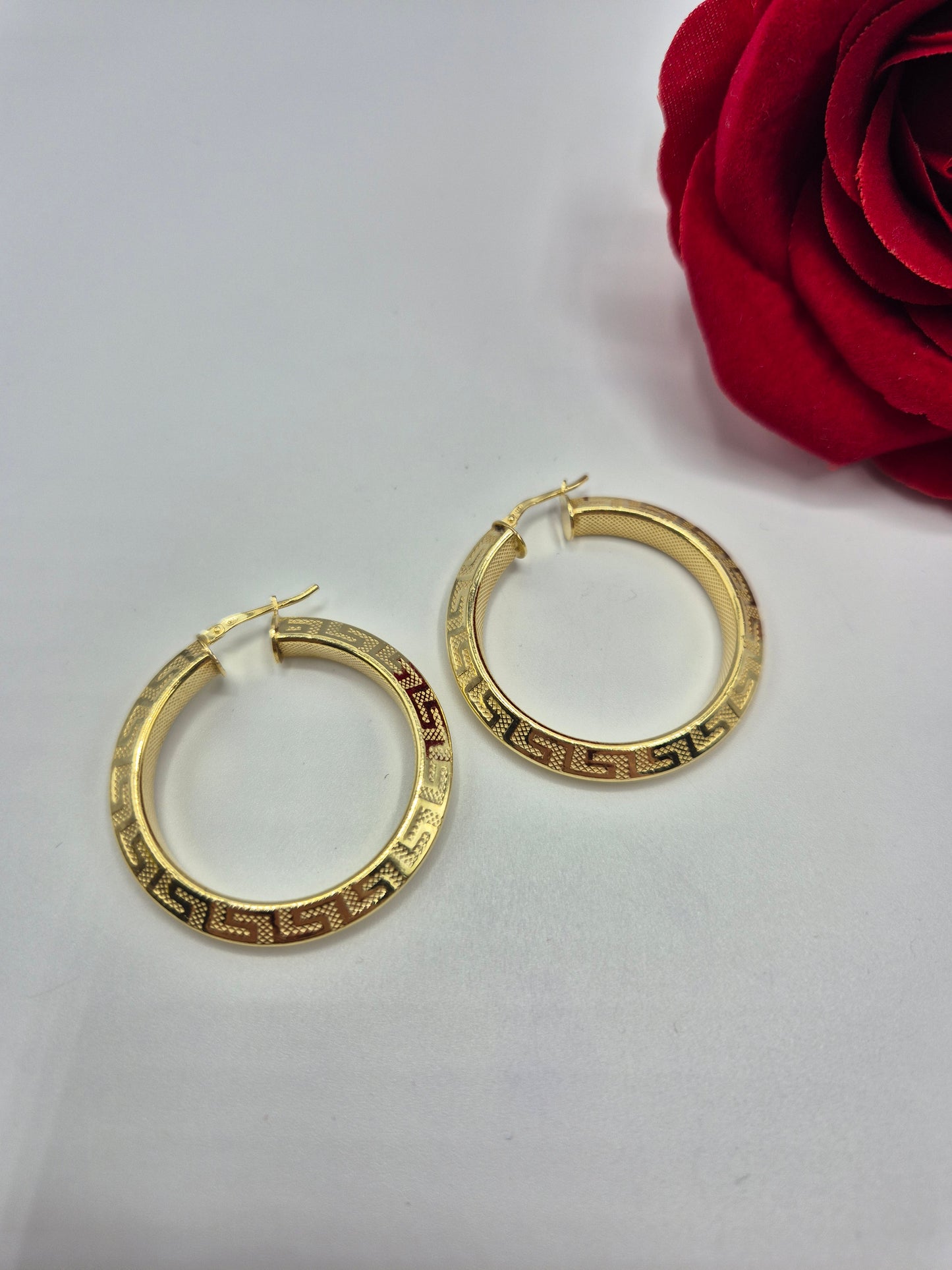 Orecchini Cerchio Big Con Greca