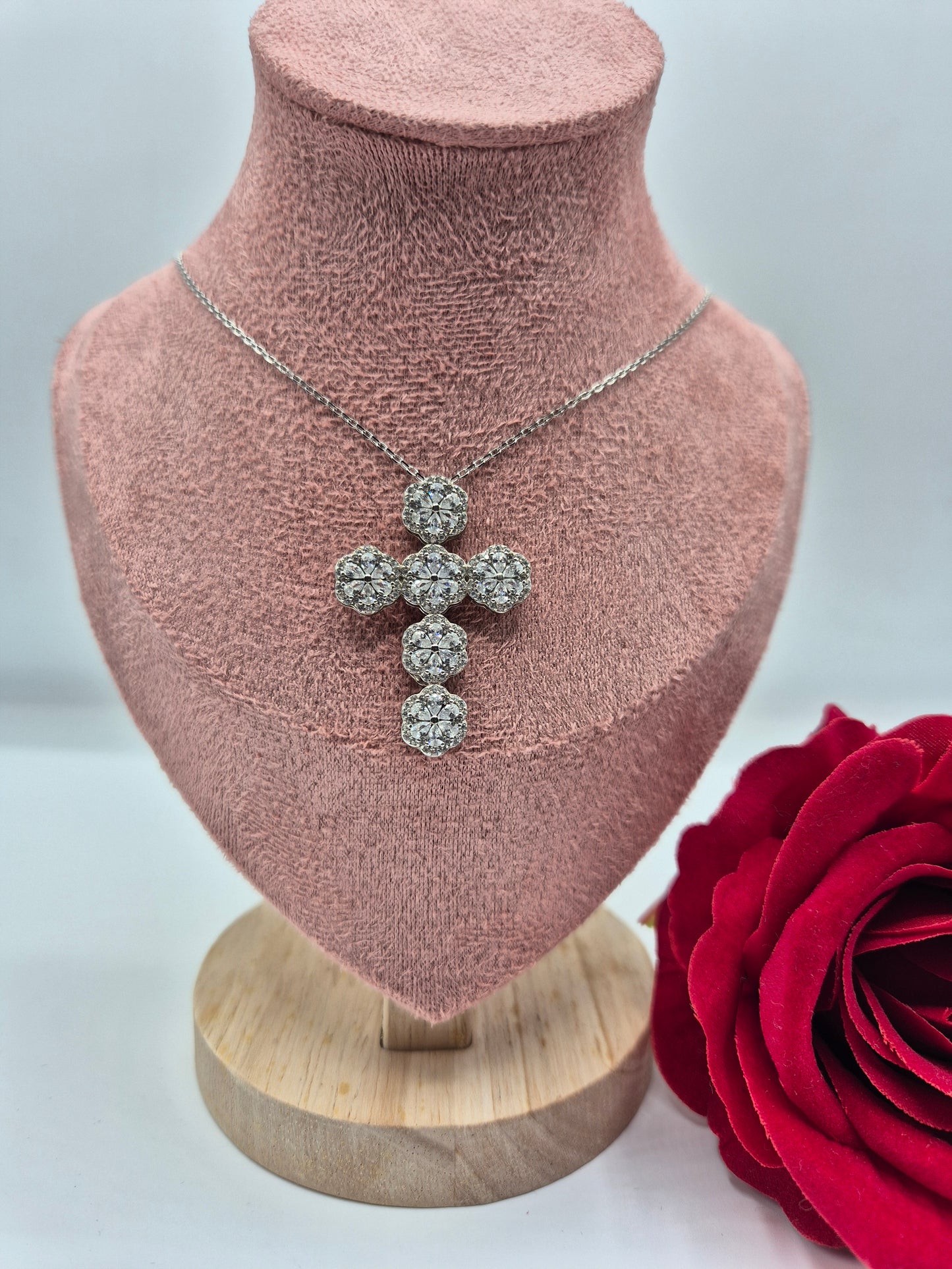 Collana Croce Flower Big