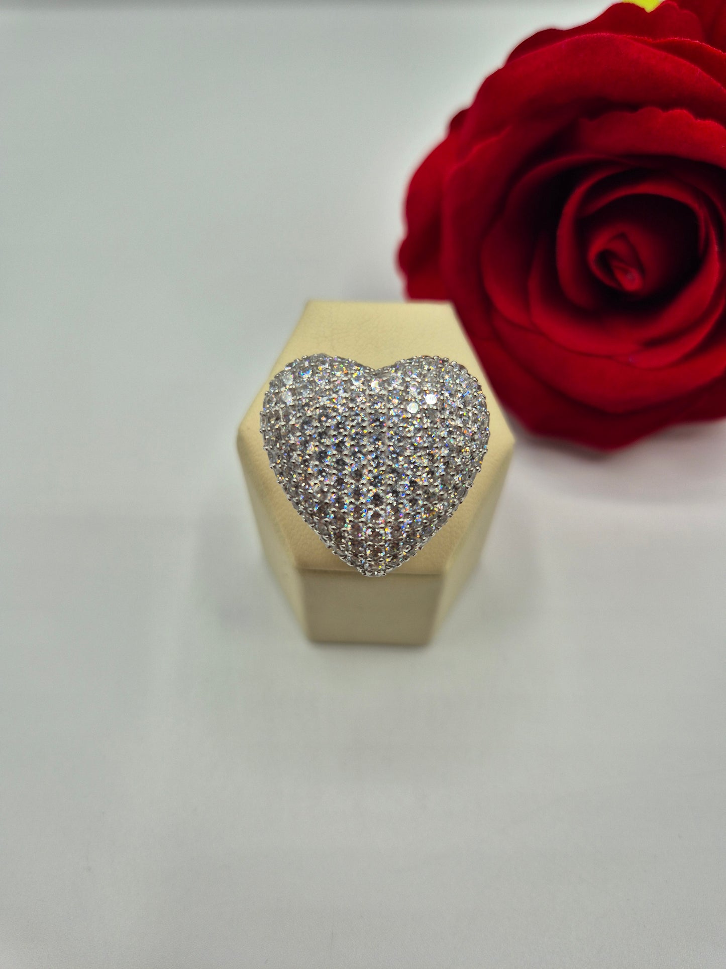 Anello Cuore Big Pavè