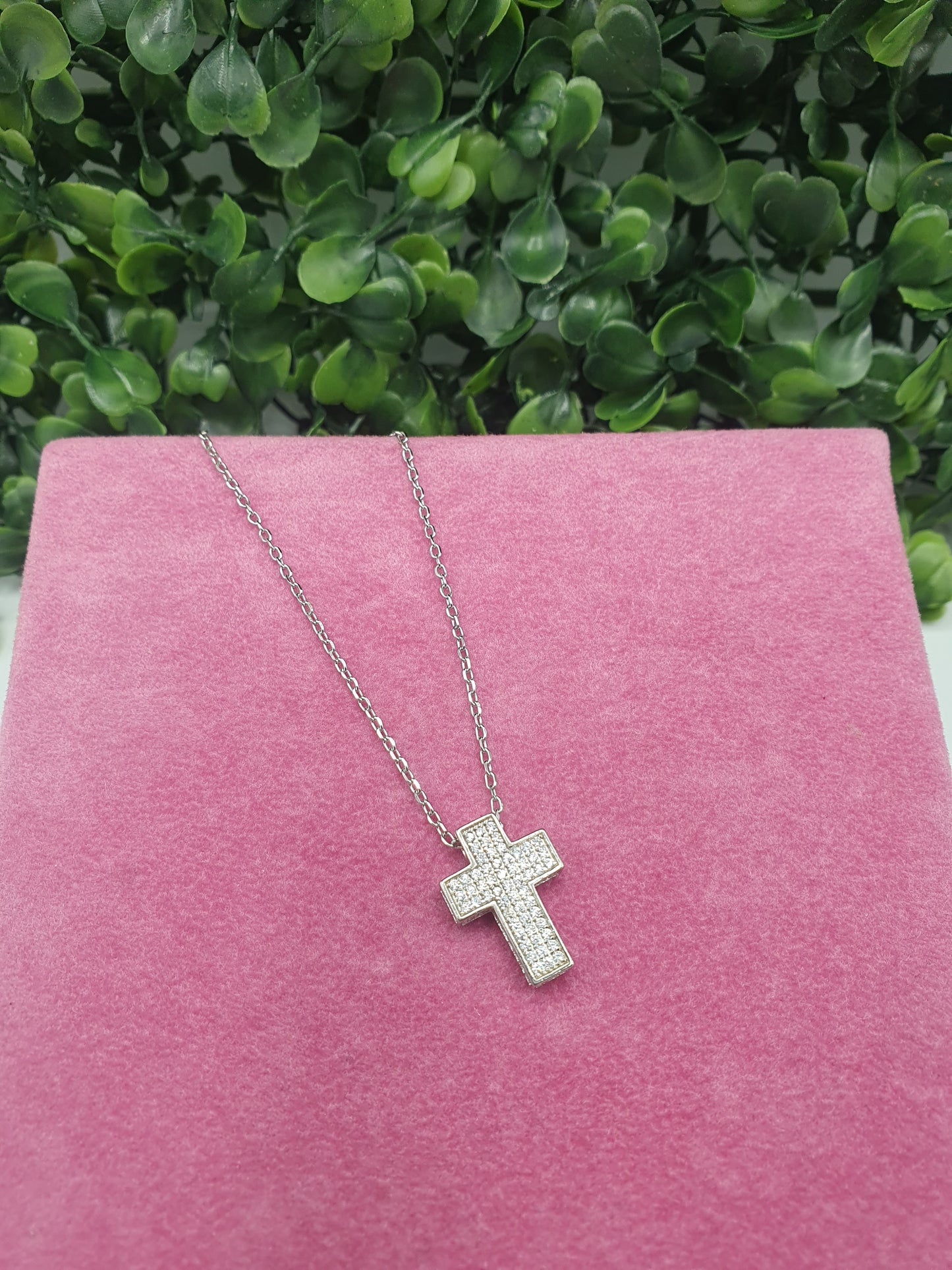 Collana Croce Full Pavè