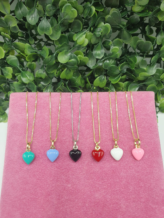 Collana Cuoricino Smaltato