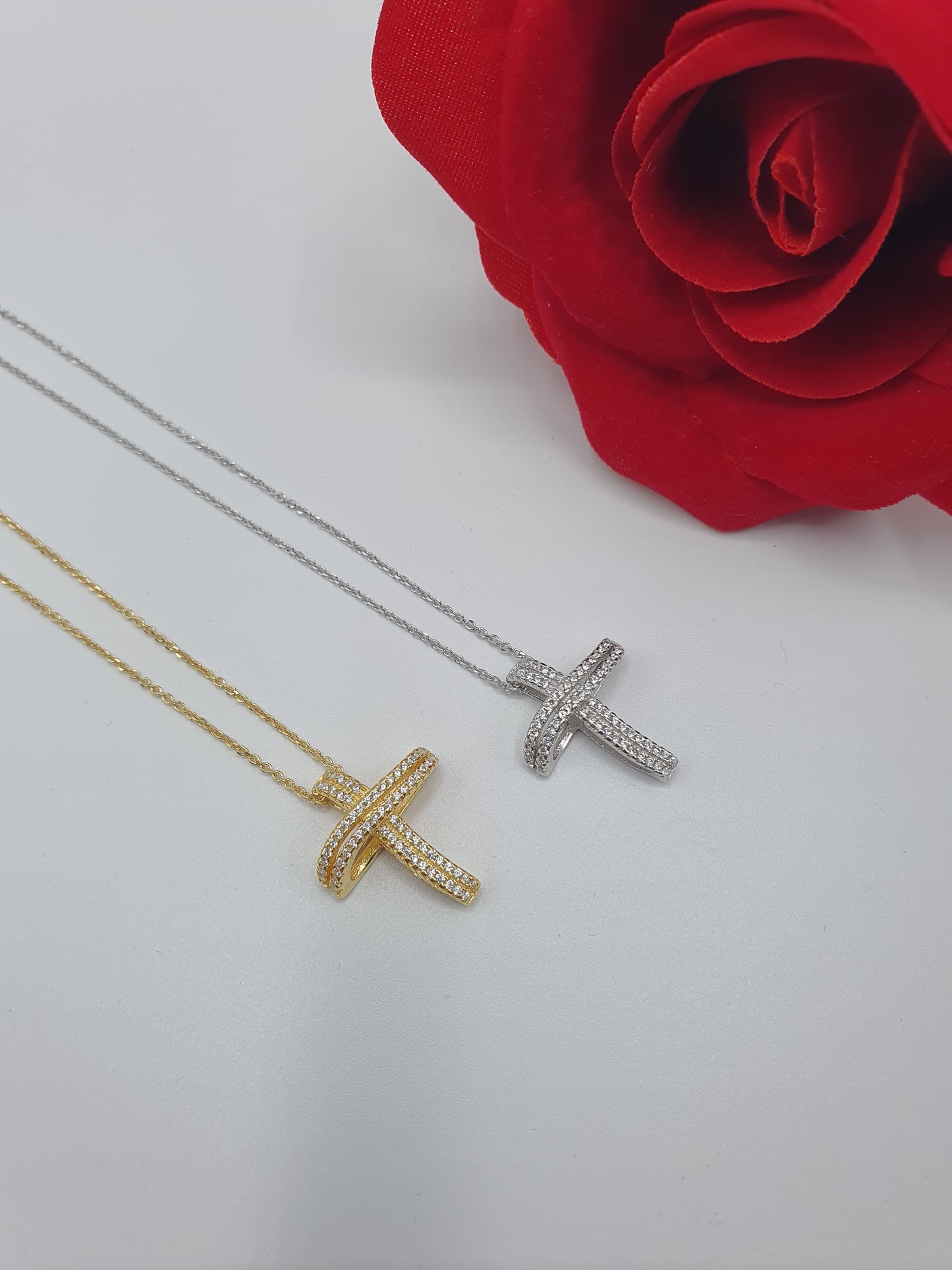 Collana Croce Zirconata