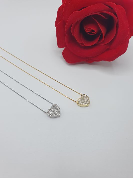 Collana Cuore Pavè
