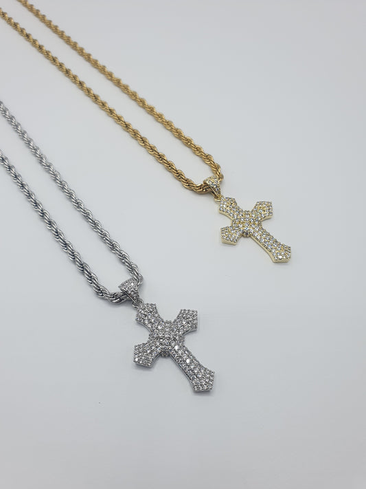 Collana Croce Zirconi
