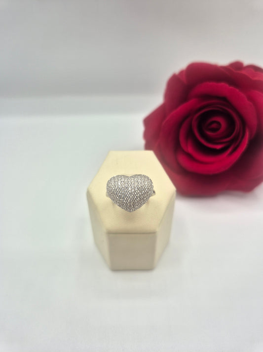 Anello Cuore Pavè