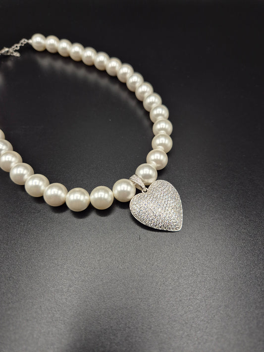Collana Cuore Full Pavè