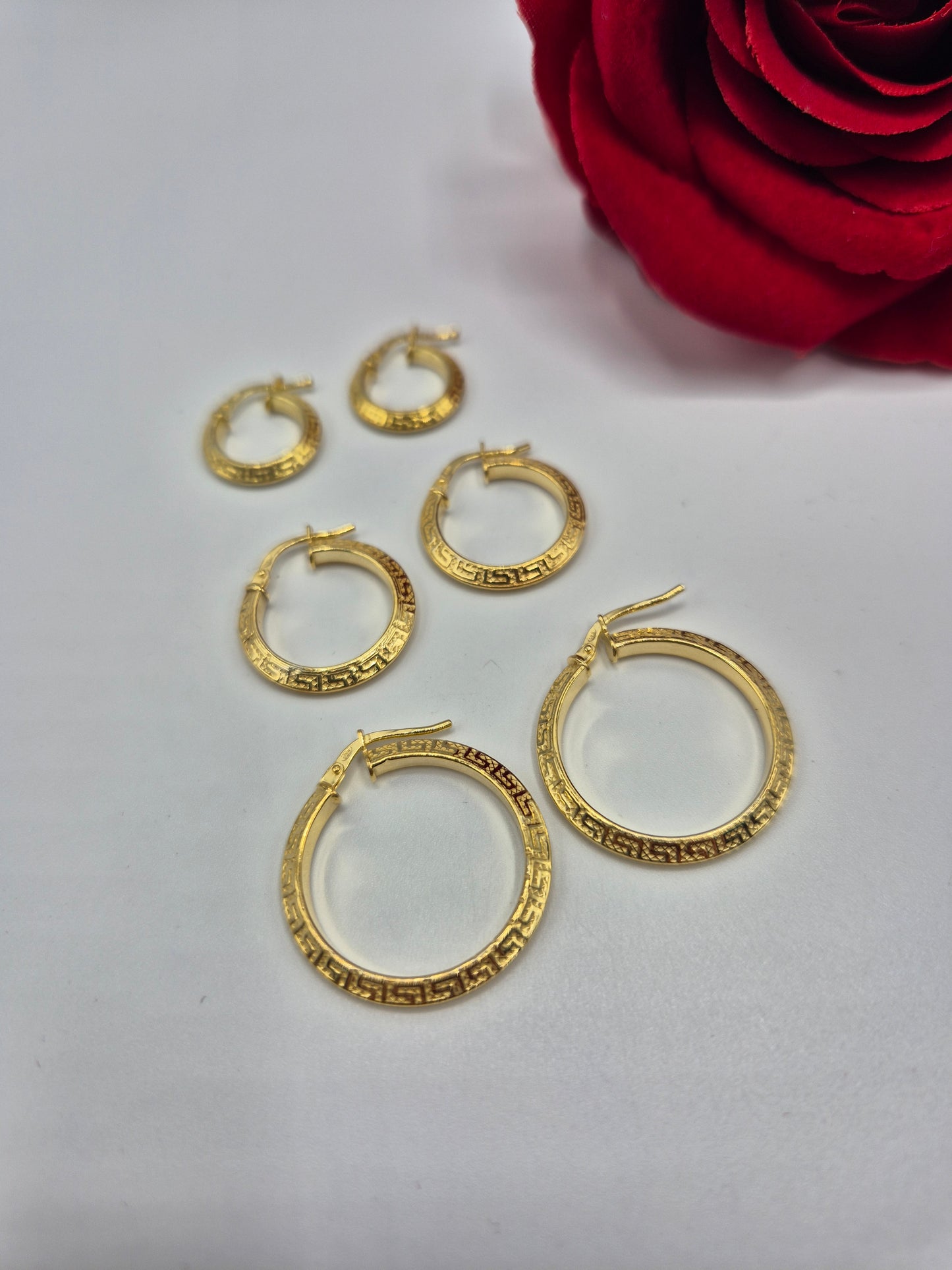 Orecchini Cerchio Con Greca