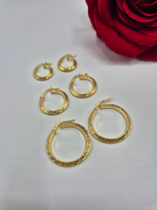 Orecchini Cerchio Con Greca