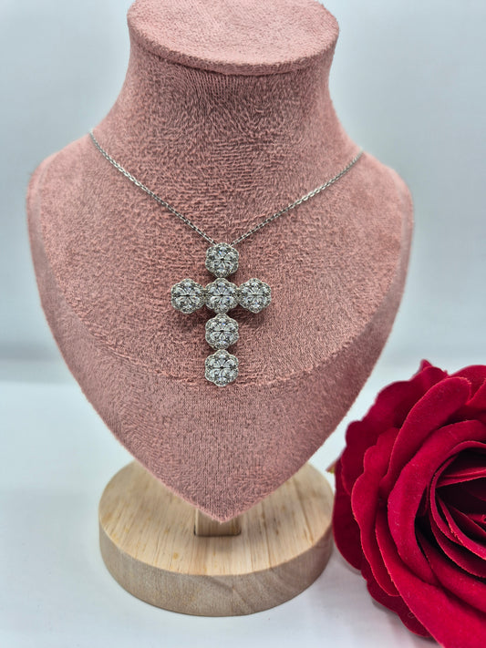 Collana Croce Flower Big
