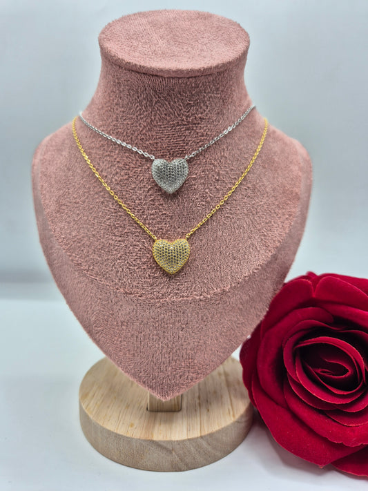Collana Cuore Pavè