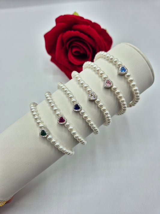 Bracciale Perline Con Cuore
