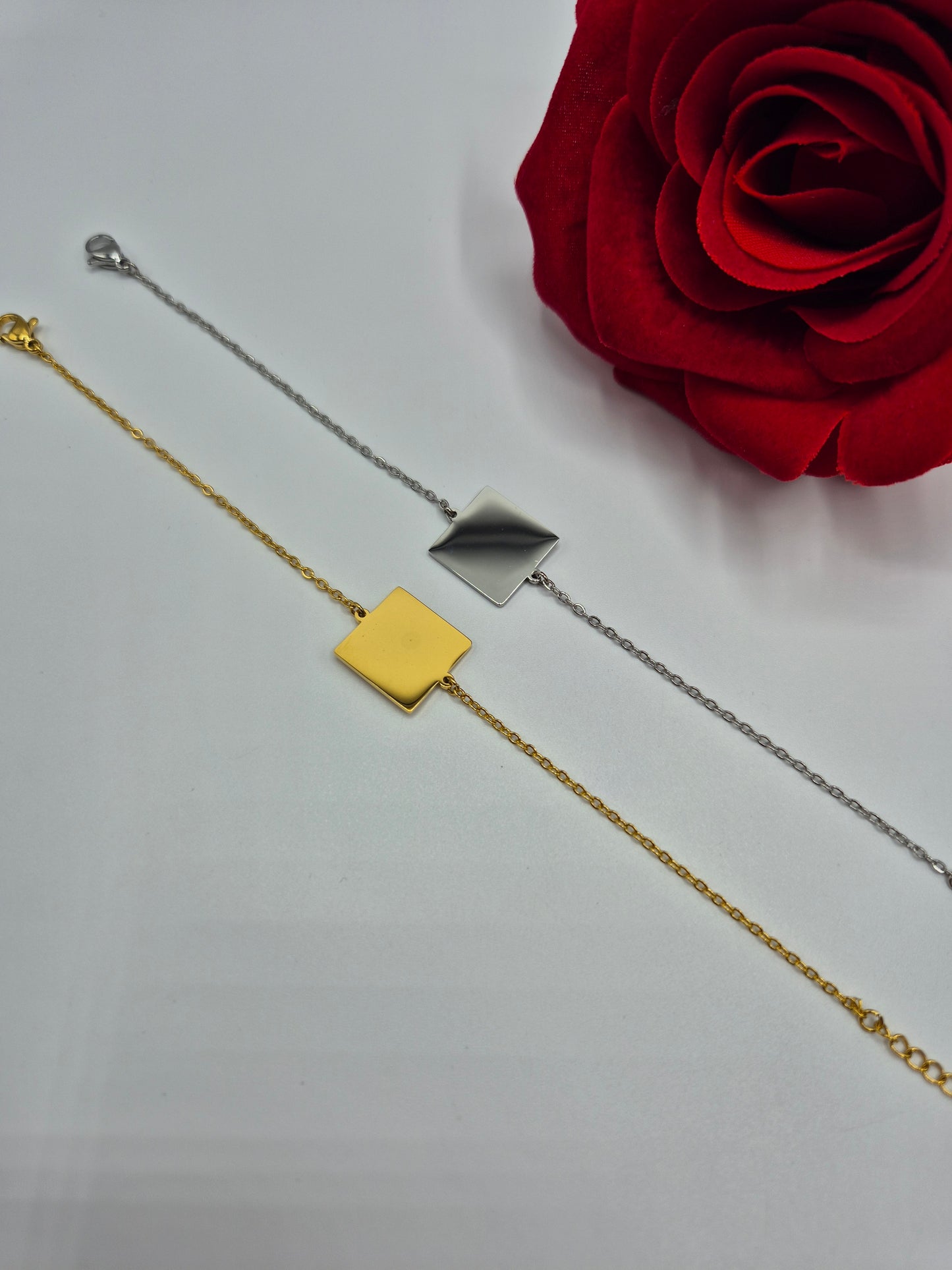 Bracciale Targa Quadrata Personalizzabile