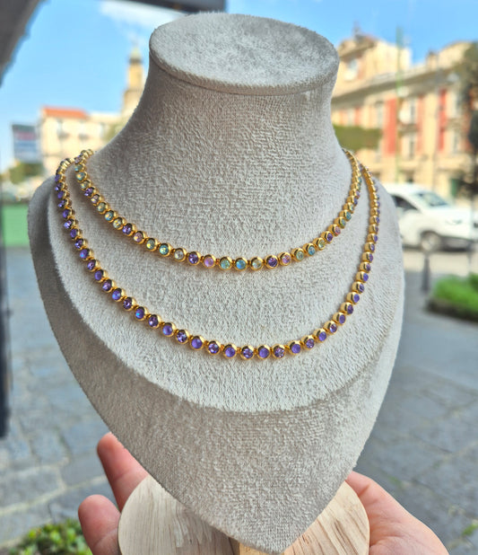 Collana Tennis Pastel