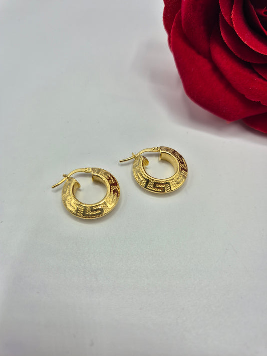 Orecchini Cerchio Con Greca