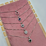 Box Mamma Collana Cuore Zirconato